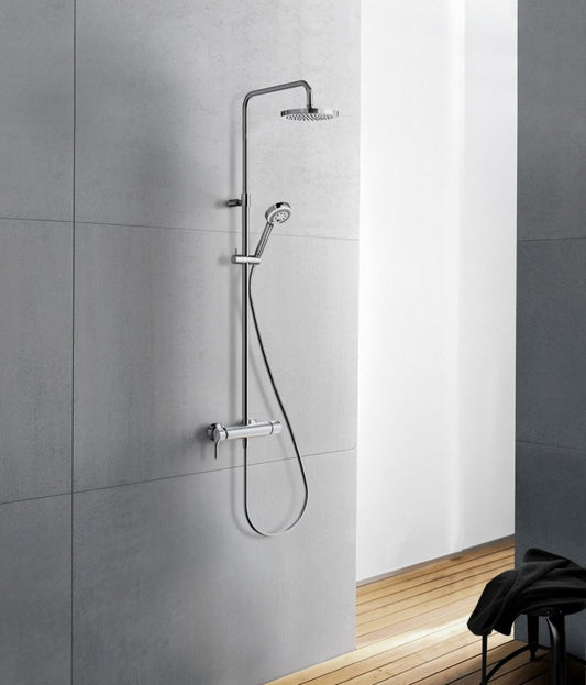 Coloana dus cu baterie Kludi Logo Dual Shower, cu pipa cada