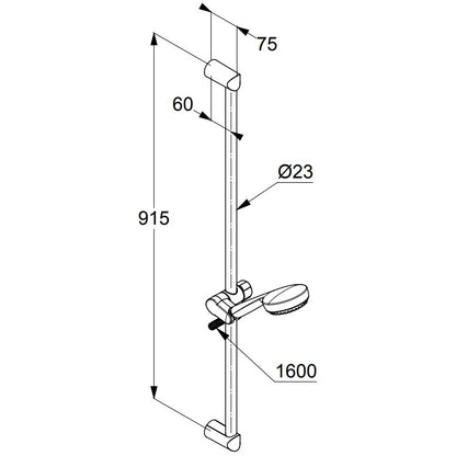 Kludi Logo 3S Set de dus cu bara 92 cm