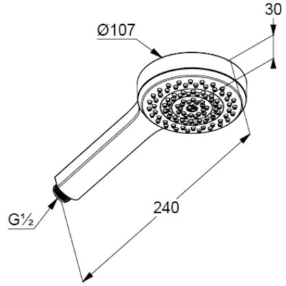 Para dus Kludi Dive cu 1 functie, Ø10 cm