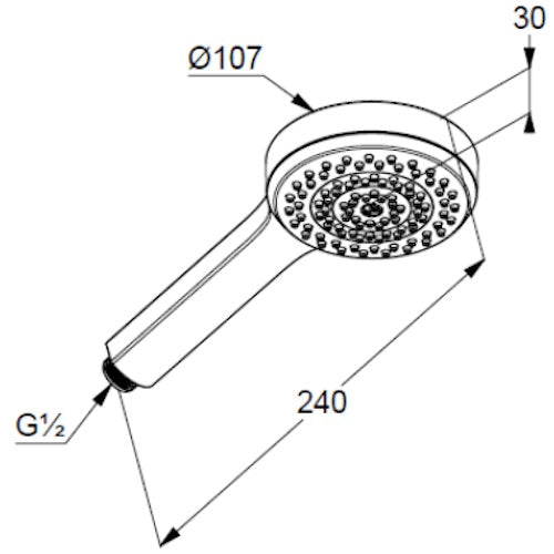 Para dus Kludi Dive cu 1 functie, Ø10 cm