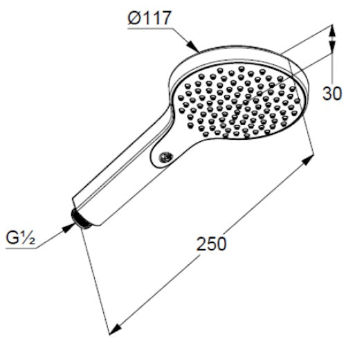 Para dus Kludi Dive cu 1 functie, Ø12 cm