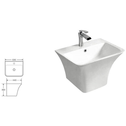 Lavoar baie suspendat Fluminia Menad New 53x44 cm