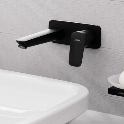 Baterie lavoar incastrata Hansgrohe Logis, pipa 20 cm, negru mat