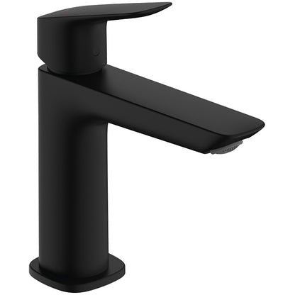 Baterie lavoar Hansgrohe Logis 110, cu ventil pop-up, negru mat