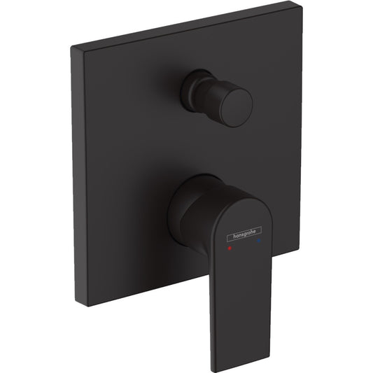 Hansgrohe Vernis Shape Baterie cada dus monocomanda incastrata, negru mat