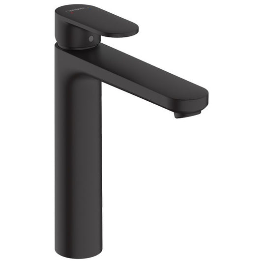 Baterie lavoar neagra mat Hansgrohe Vernis Blend 190, cu ventil pop-up