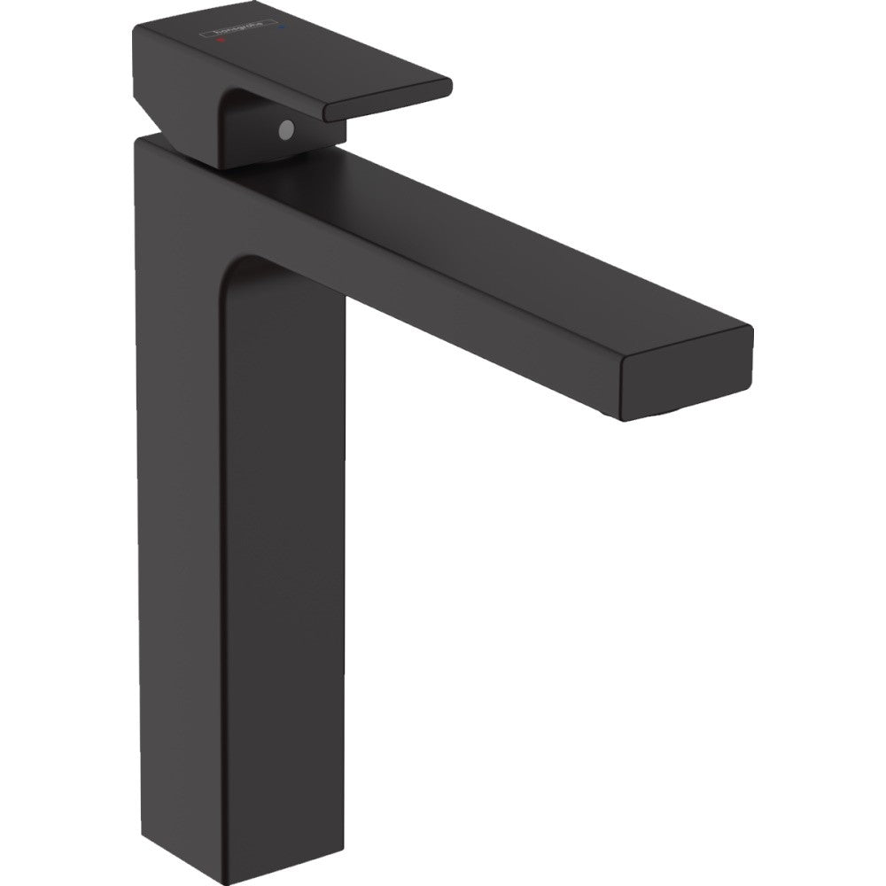 Baterie lavoar inalta neagra mat Hansgrohe Vernis Shape, fara ventil