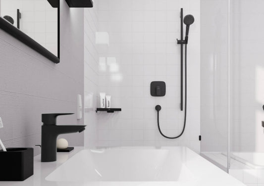 Hansgrohe Logis Baterie dus monocomanda cu montaj incastrat, negru mat