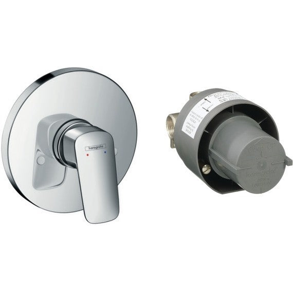 Hansgrohe Logis Baterie dus, montaj incastrat, set complet