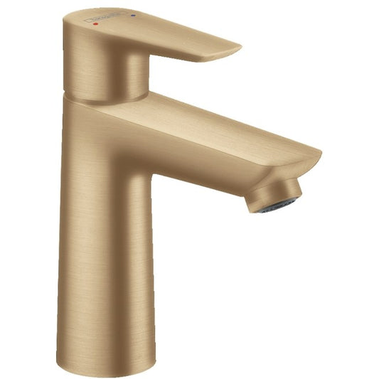 Baterie chiuveta baie bronz mat periat Hansgrohe Talis E 110, cu ventil metalic pop-up