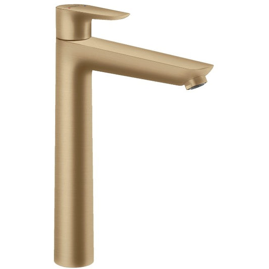 Baterie lavoar pe blat bronz mat periat Hansgrohe Talis E 240, cu ventil metalic pop-up