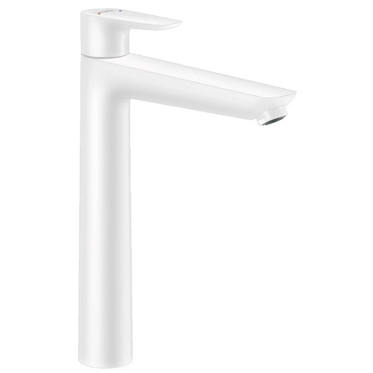 Baterie lavoar pe blat alba mat Hansgrohe Talis E 240, cu ventil metalic pop-up