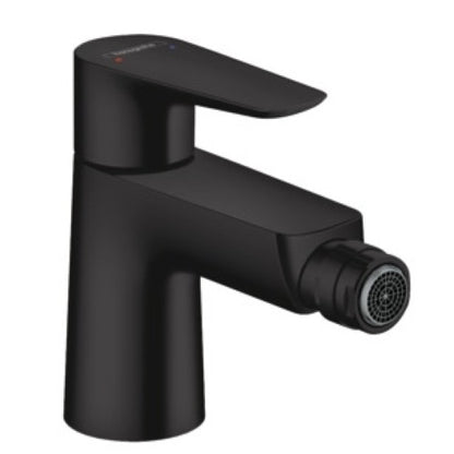 Hansgrohe Talis E Baterie bideu monocomanda cu ventil metalic pop-up, negru mat