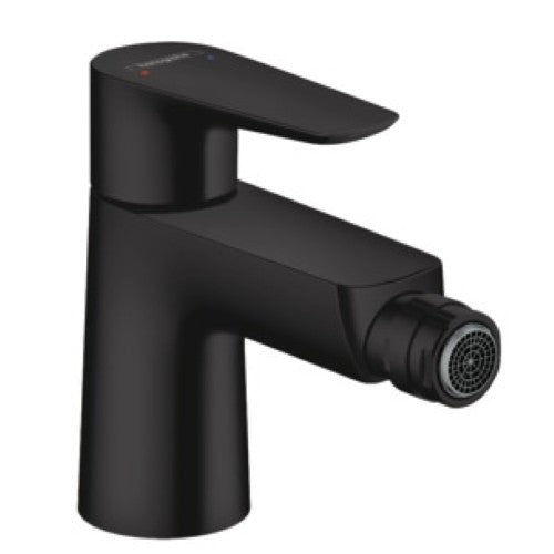 Hansgrohe Talis E Baterie bideu monocomanda cu ventil metalic pop-up, negru mat