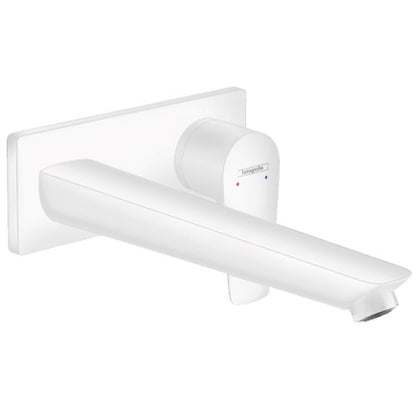 Baterie lavoar incastrata alba mat Hansgrohe Talis E, pipa 23 cm