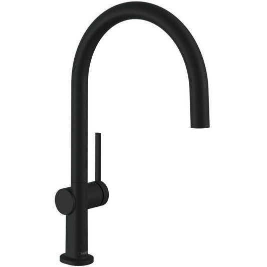 Hansgrohe Talis 220 Baterie chiuveta bucatarie monocomanda, pipa rotunda, negru mat
