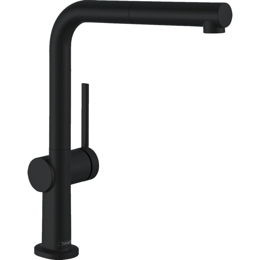 Hansgrohe Talis M54 Baterie chiuveta bucatarie cu dus extractibil, negru mat