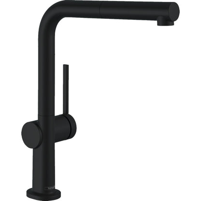 Hansgrohe Talis M54 Baterie chiuveta bucatarie cu dus extractibil, negru mat