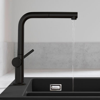 Hansgrohe Talis 270 Baterie chiuveta bucatarie cu dus extractibil, negru mat