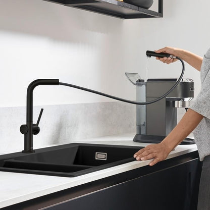Hansgrohe Talis 270 Baterie chiuveta bucatarie cu dus extractibil, negru mat