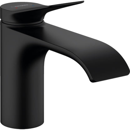 Baterie chiuveta baie neagra mat Hansgrohe Vivenis, cu ventil pop-up H14 cm