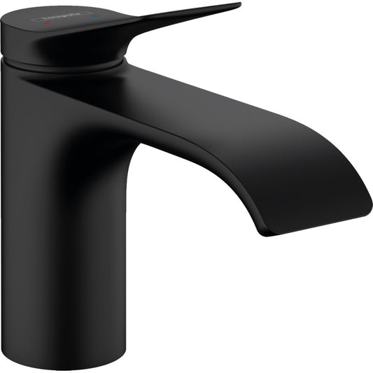 Baterie chiuveta baie neagra mat Hansgrohe Vivenis, cu ventil pop-up H14 cm