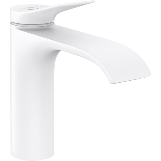 Baterie lavoar alba mat Hansgrohe Vivenis CoolStart, cu ventil pop-up H17 cm