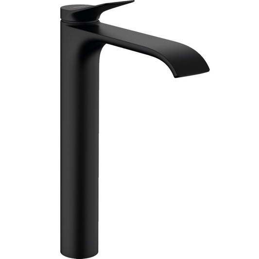 Baterie chiuveta baie pe blat neagra mat Hansgrohe Vivenis, cu ventil pop-up H31 cm