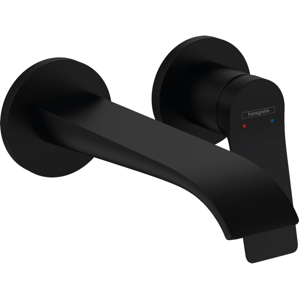 Baterie lavoar incastrata neagra mat Hansgrohe Vivenis, pipa 20 cm