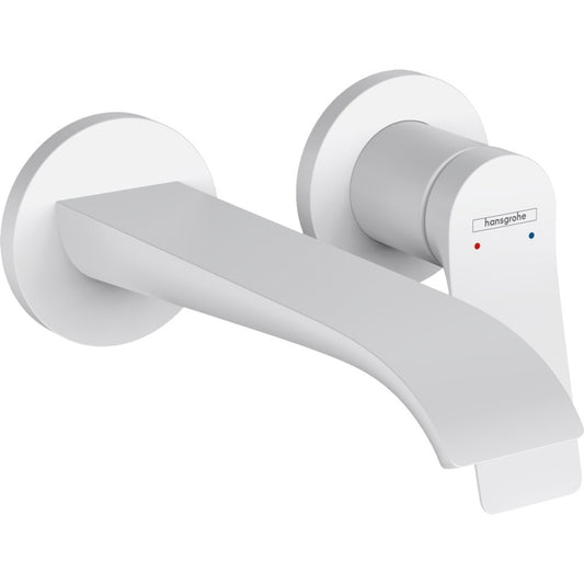 Baterie lavoar incastrata alba mat Hansgrohe Vivenis, pipa 20 cm