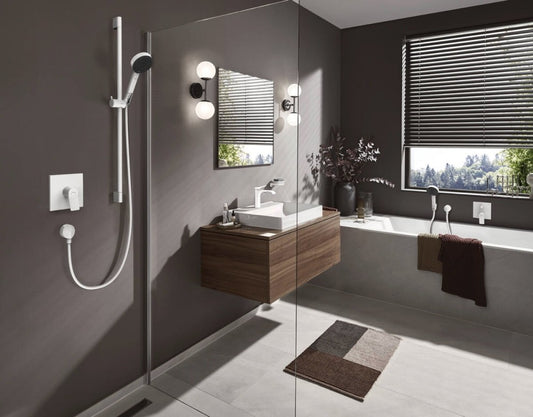 Hansgrohe Vivenis Baterie cada dus monocomanda incastrata, alb mat