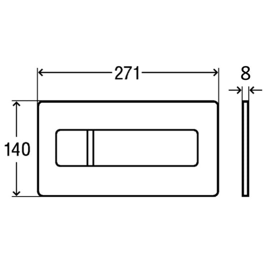 Viega Visign More 105 Clapeta actionare WC, negru lucios
