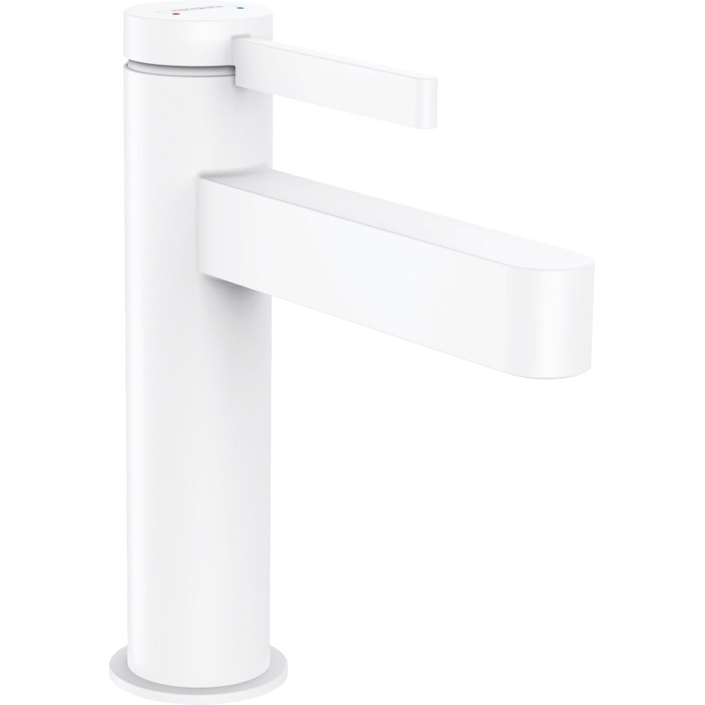 Baterie lavoar alba mat Hansgrohe Finoris, cu ventil H18 cm