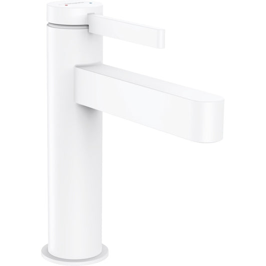 Baterie lavoar alba mat Hansgrohe Finoris, cu ventil H18 cm