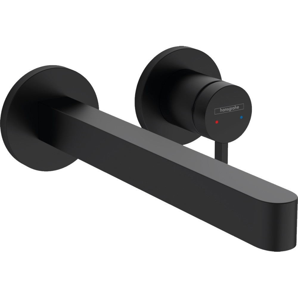 Baterie chiuveta baie incastrata neagra mat Hansgrohe Finoris, pipa 23 cm