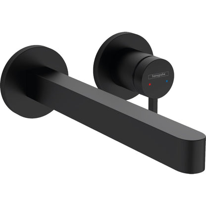 Baterie chiuveta baie incastrata neagra mat Hansgrohe Finoris, pipa 23 cm