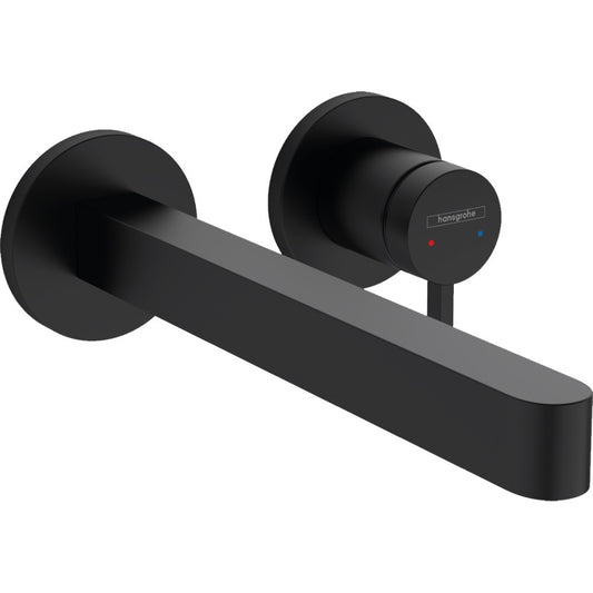 Baterie chiuveta baie incastrata neagra mat Hansgrohe Finoris, pipa 23 cm