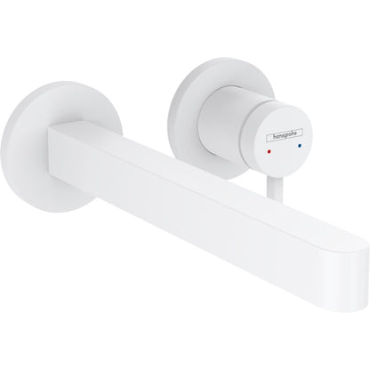 Baterie lavoar incastrata alba mat Hansgrohe Finoris, pipa 23 cm