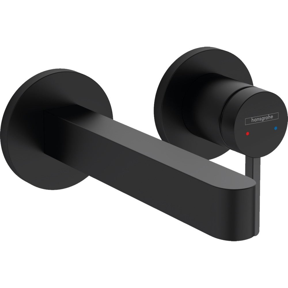 Baterie lavoar incastrata neagra mat Hansgrohe Finoris, pipa 17 cm