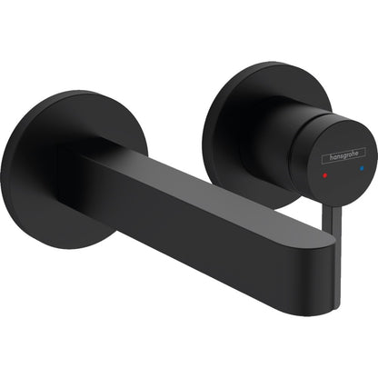Baterie lavoar incastrata neagra mat Hansgrohe Finoris, pipa 17 cm