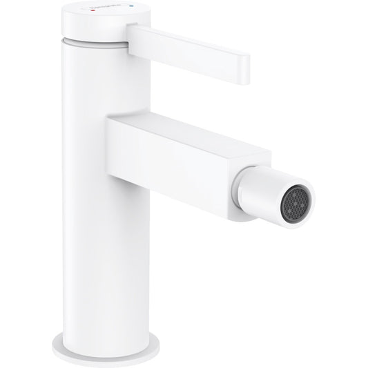 Hansgrohe Finoris Baterie bideu monocomanda cu ventil, alb mat