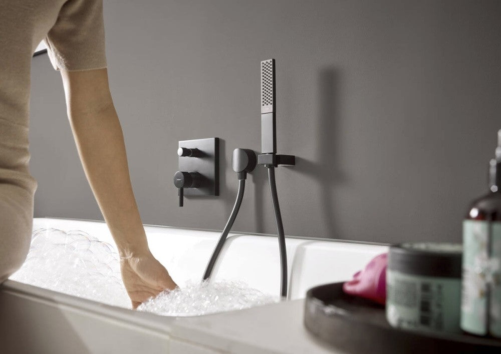 Hansgrohe Finoris Baterie cada dus monocomanda incastrata, negru mat
