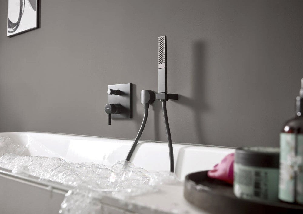 Hansgrohe Finoris Baterie cada dus monocomanda incastrata, negru mat