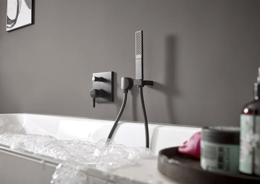 Hansgrohe Finoris Baterie cada dus monocomanda incastrata, negru mat