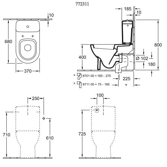 Villeroy & Boch Subway Rezervor WC DualFlush