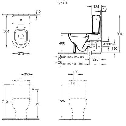 Villeroy & Boch Subway Rezervor WC DualFlush