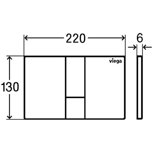 Viega Visign Style 24 Clapeta actionare WC, crom mat