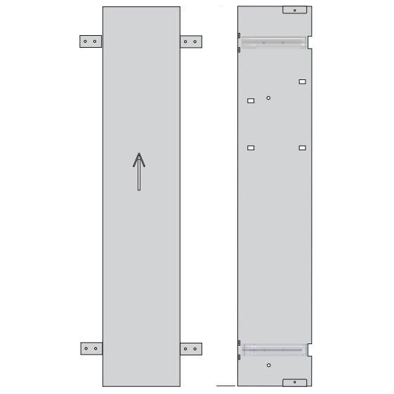 Bemeta Rama montaj nisa cu suport hartie/perie WC H800 mm