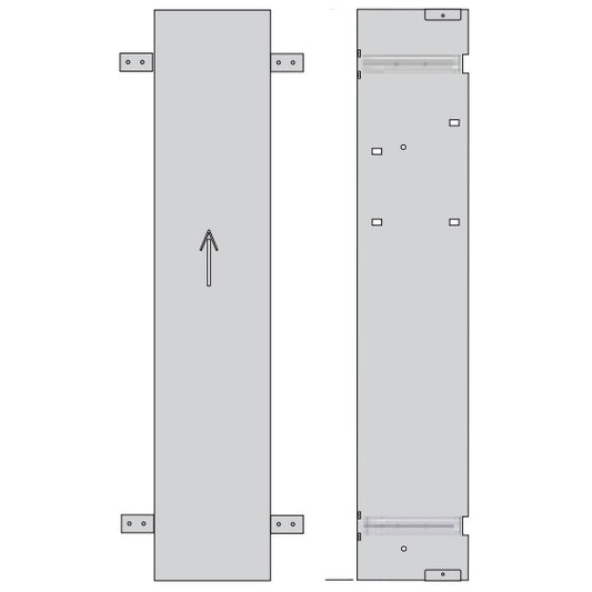 Bemeta Rama montaj nisa cu suport hartie/perie WC H800 mm