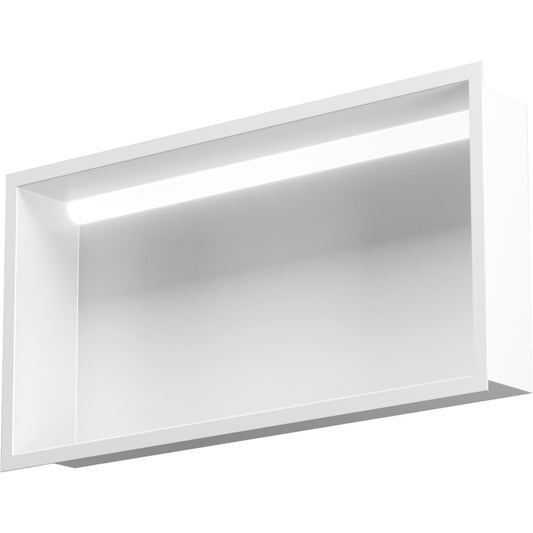 Bemeta Nisa perete baie 92x10xH32 cm cu iluminare LED, alb